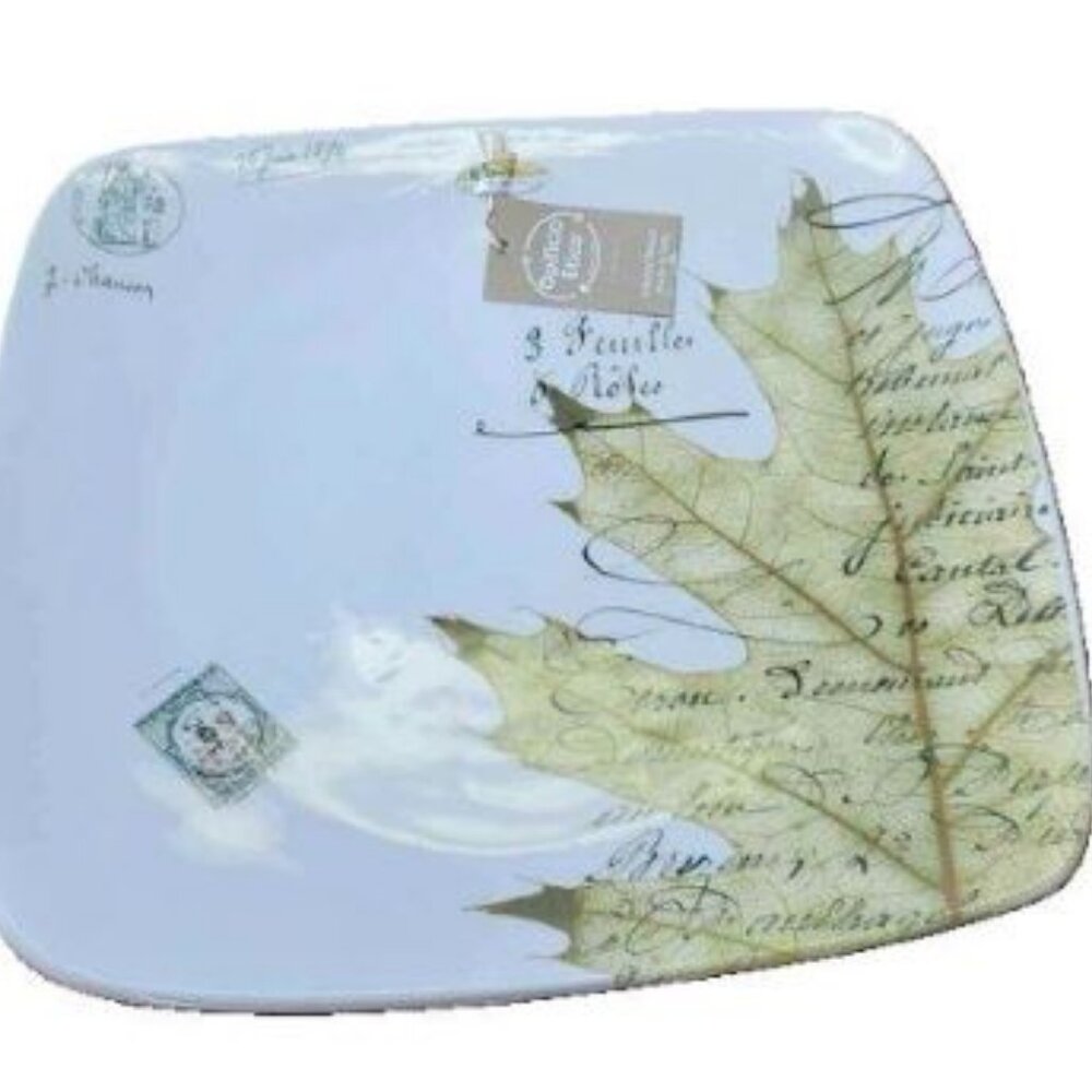 Opificio Etico French Script Leaf Platter EUC